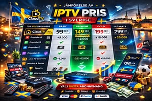 jämförelse av iptv pris i sverige på en digital skärm