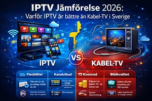 comprehensive iptv jämförelse showing streaming vs cable tv in sweden