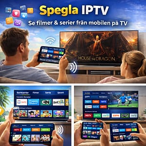 how to spegla iptv from smartphone to a large smart tv screen